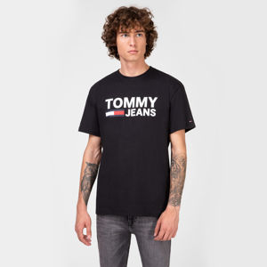 Tommy Hilfiger pánské černé tričko Classics